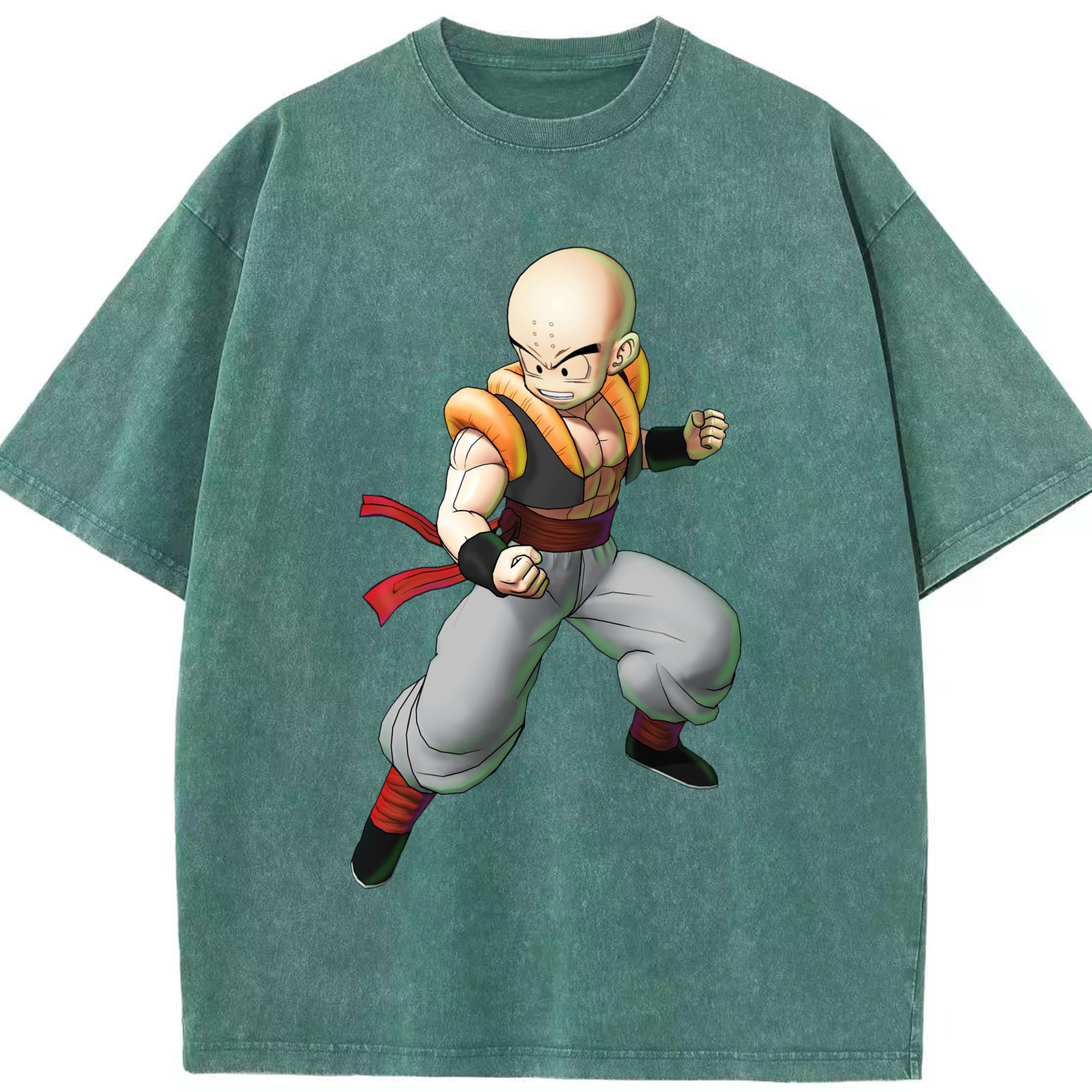 （画像用） ドラゴンボール クリリン DRAGON BALL krillin 綿100% ヴィンテージ風 半袖Tシャツ（フロントプリント）
